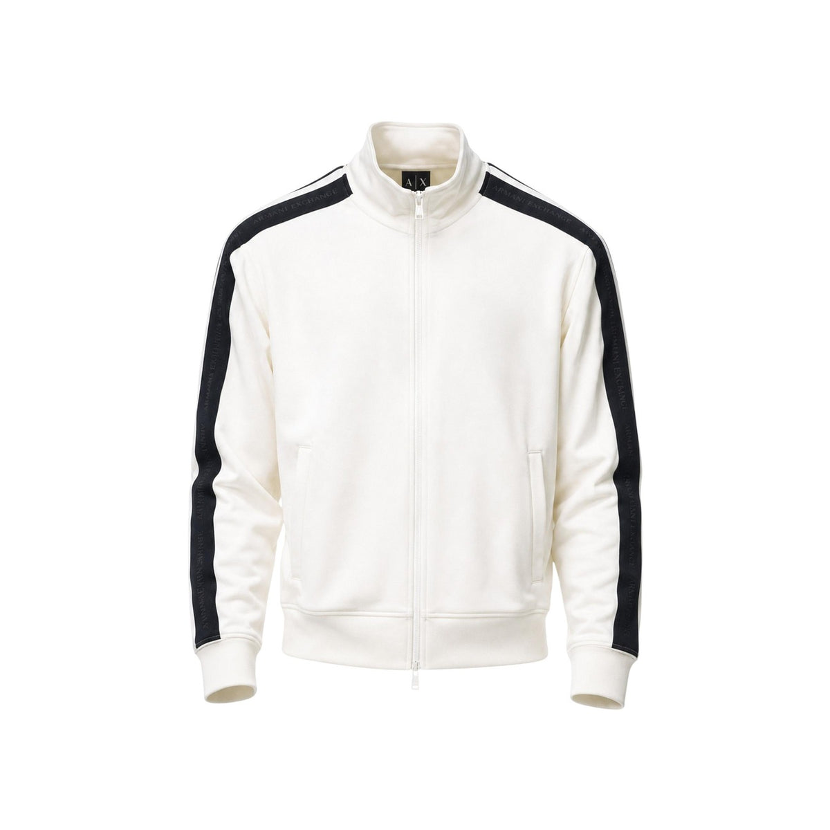 Armani Exchange — Sweat coton stretch blanc homme — vue 2