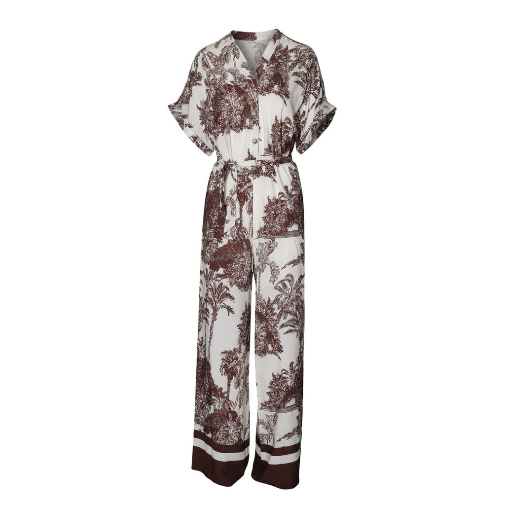 Artigli — Fantasia jumpsuit met bloemenprint in beige voor dames — afbeelding 3