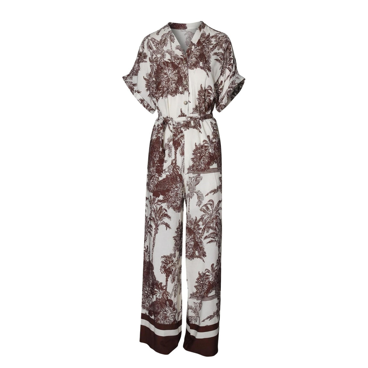 Artigli — Combinaison Fantasia fleurie beige femme — vue 3