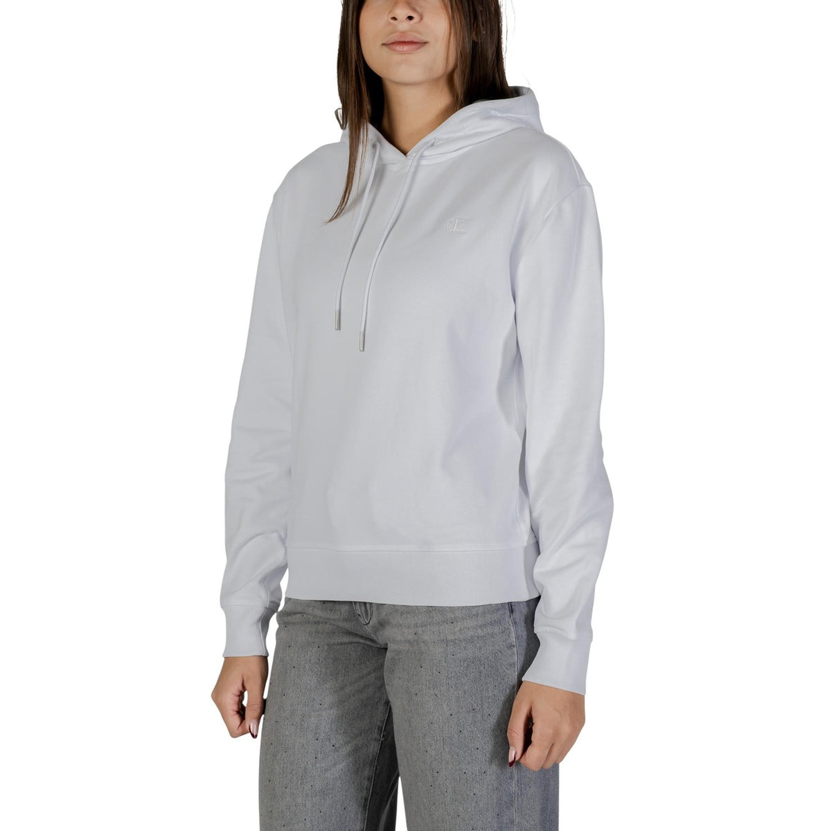 Calvin Klein Jeans — Witte hoodie voor dames LV047C224G — afbeelding 3