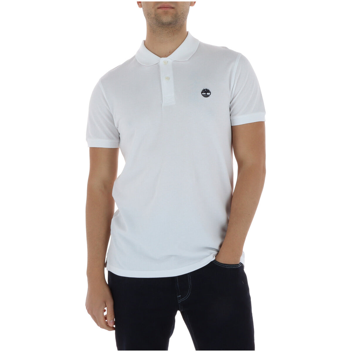 Timberland — Polo réf. TB0A6BX4100 manches courtes blanc homme