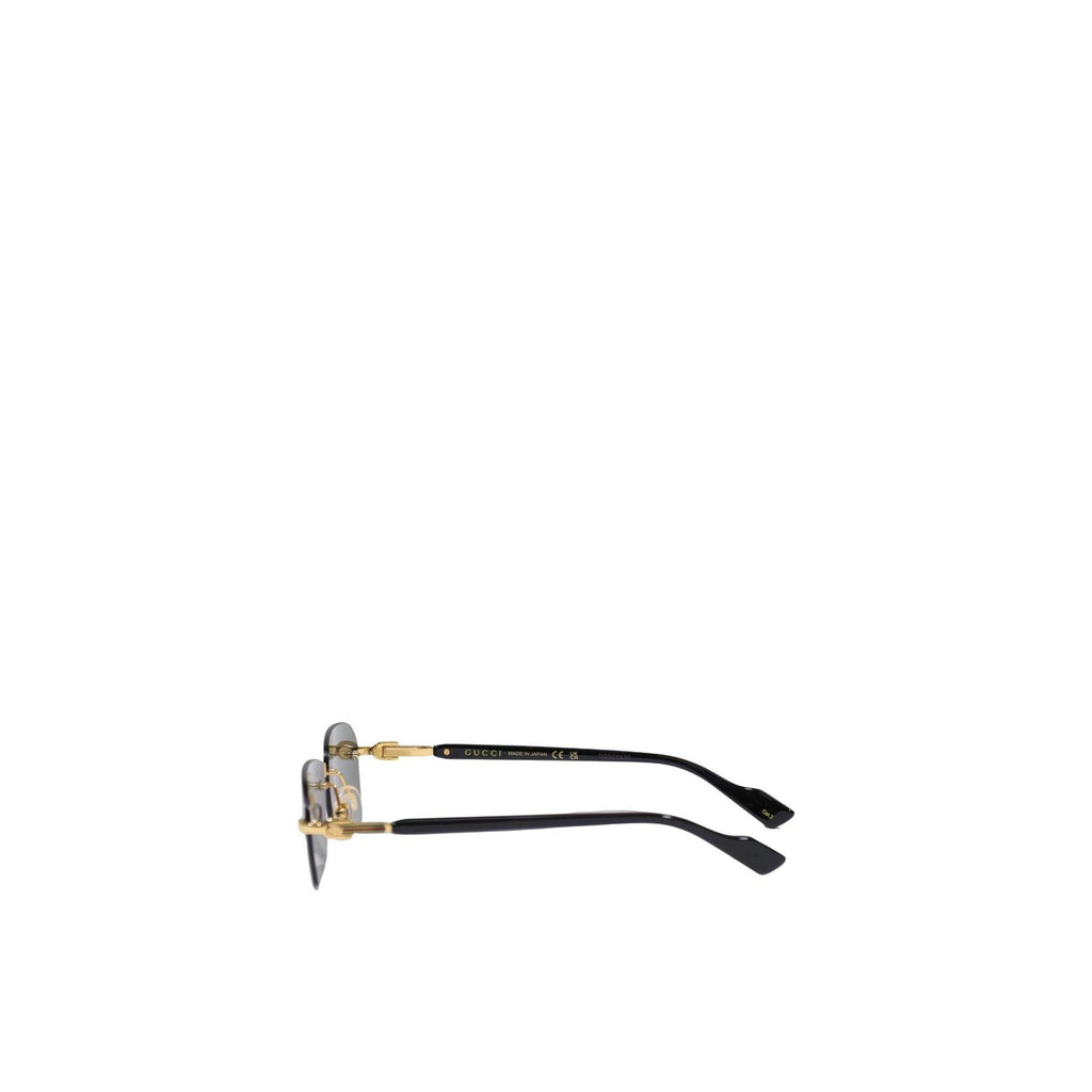 Gucci — Sonnenbrille aus goldfarbenem Metall 56 mm für Herren — Ansicht 5