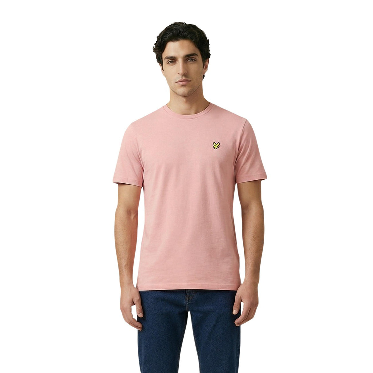 Lyle & Scott — T-shirt rose en coton homme