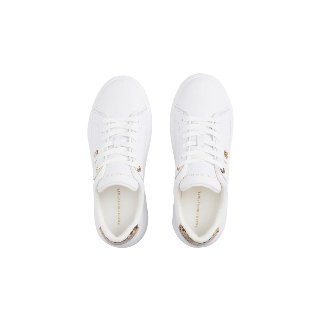 Tommy Hilfiger — Women’s white leather sneakers — view 3