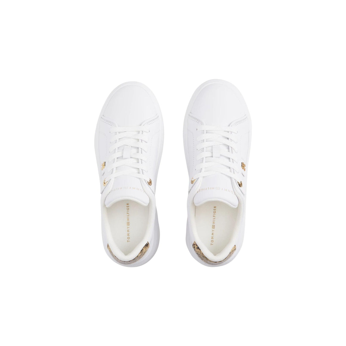Tommy Hilfiger — Women’s white leather sneakers — view 3