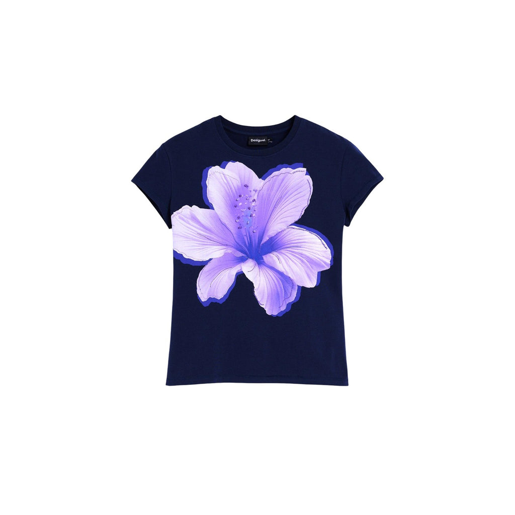 Desigual — T-shirt Yokohama bleu femme — vue 5