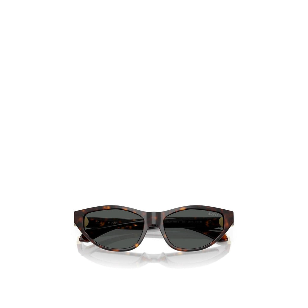 Versace — Cat-eye zonnebril van bruin metaal voor dames — afbeelding 3