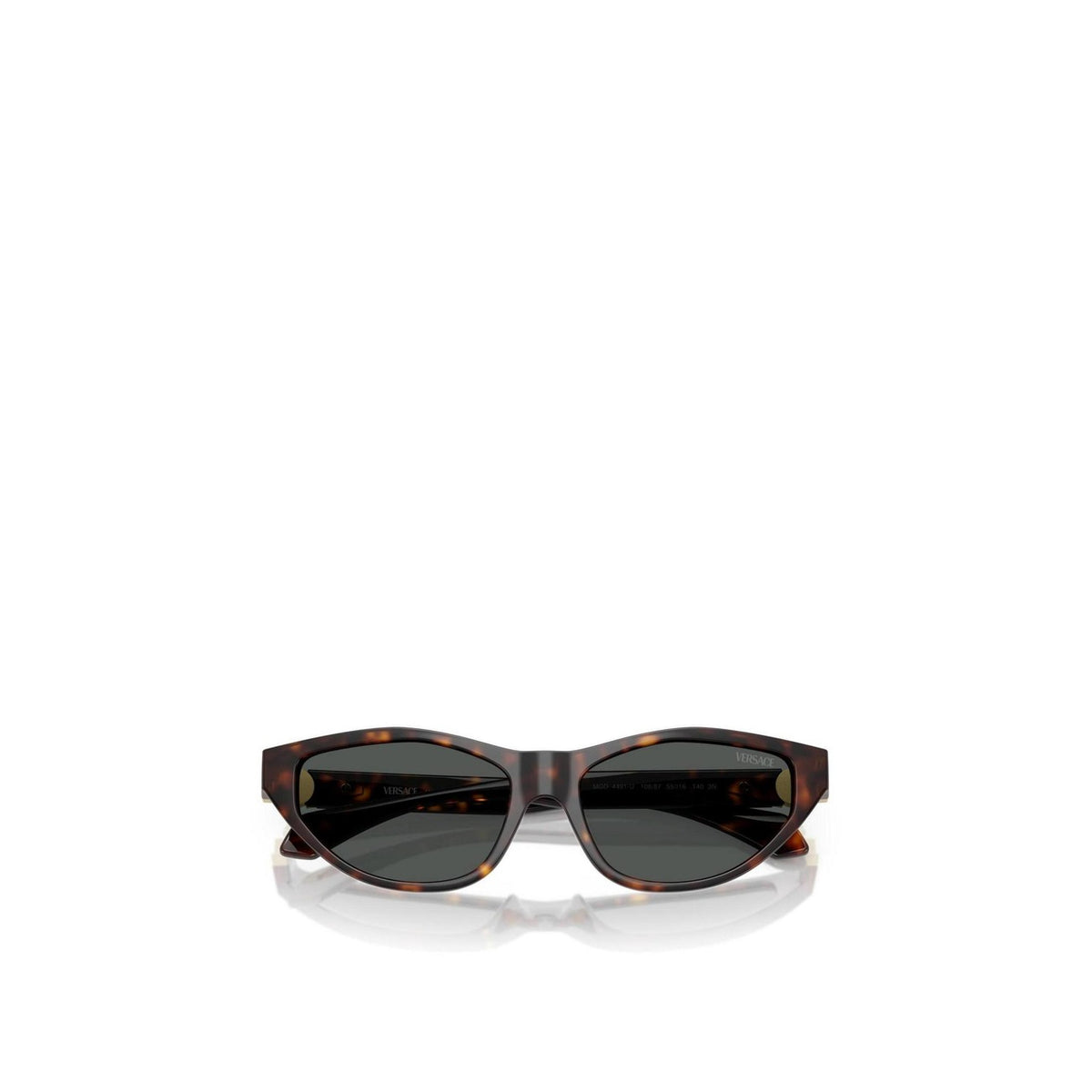 Versace — Lunettes de soleil œil-de-chat en métal marron femme — vue 3
