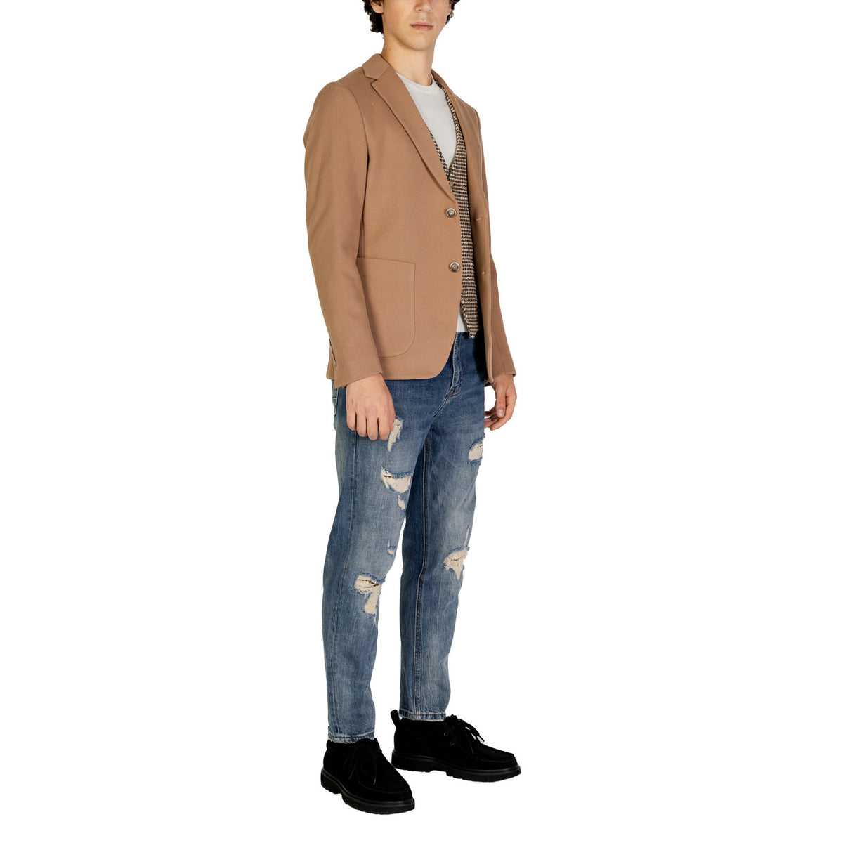 Gianni Lupo — Veste GL015BD-F24 beige homme — vue 5