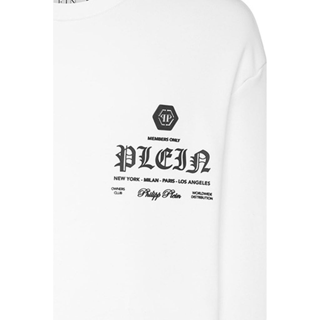 Philipp Plein — Sweat BO_1483 blanc homme — vue 3