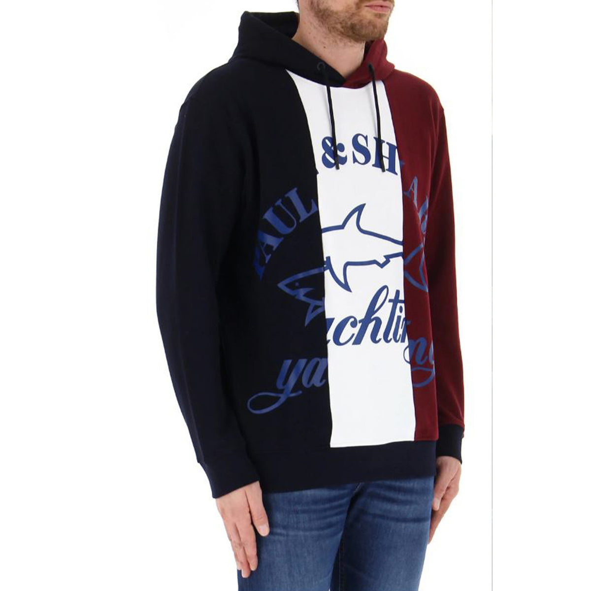 Paul&shark — Men's multicolored hoodie B_44379 — view 3