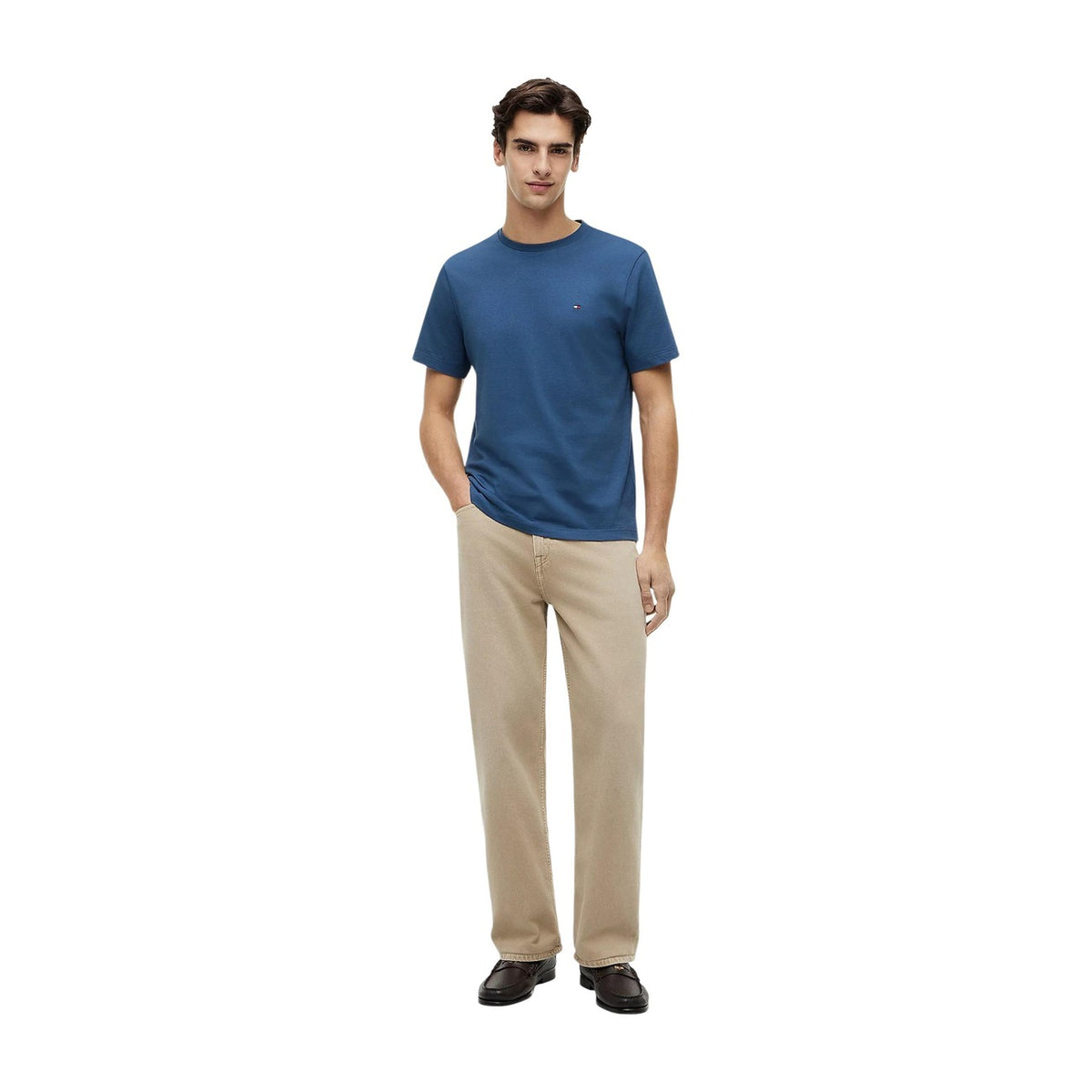 Tommy Hilfiger — Men’s light blue round-neck t-shirt — view 2