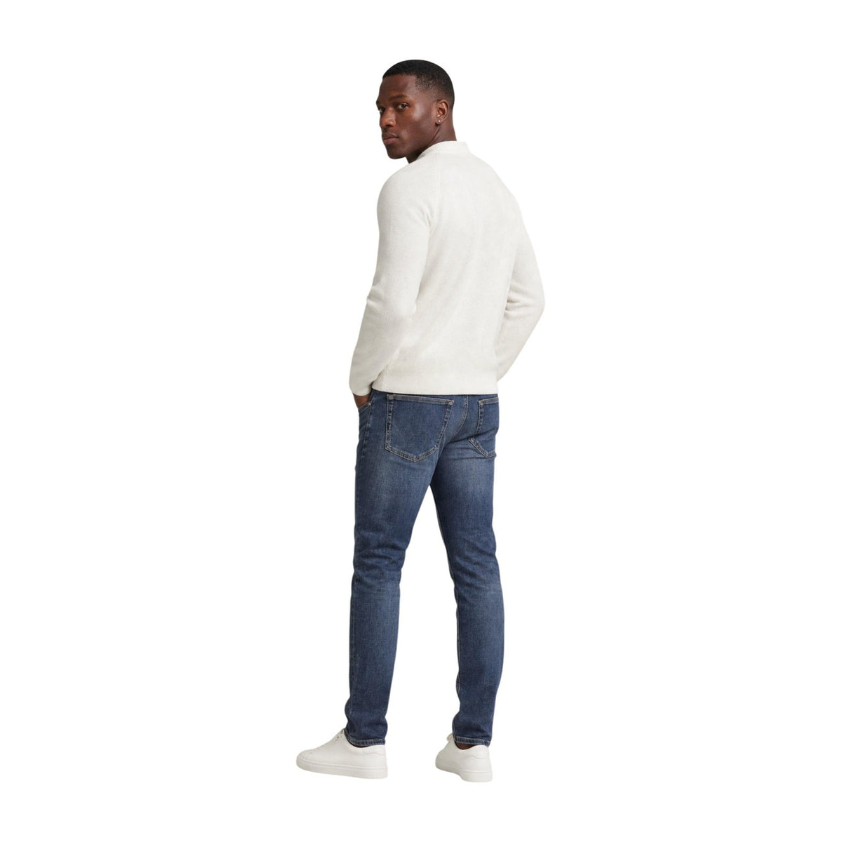 Tommy Jeans — Jean bleu en coton stretch Scanton Slim CJ1262 homme — vue 4