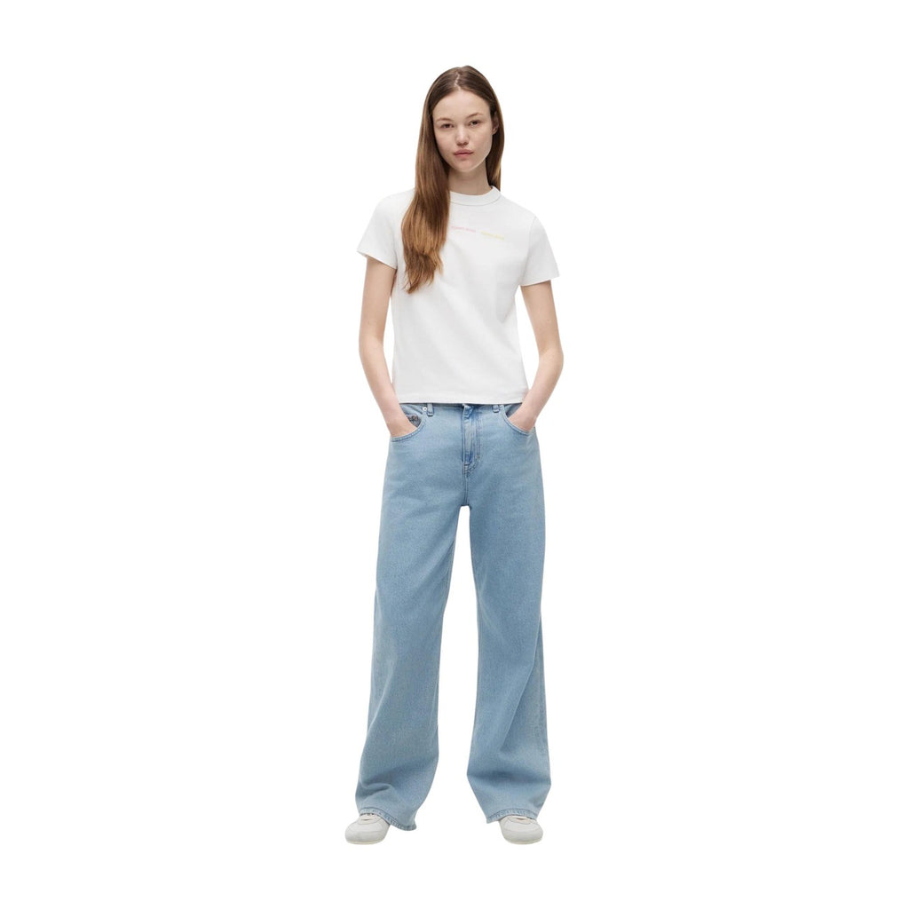 Tommy Jeans — Women’s white organic cotton T-shirt — view 4
