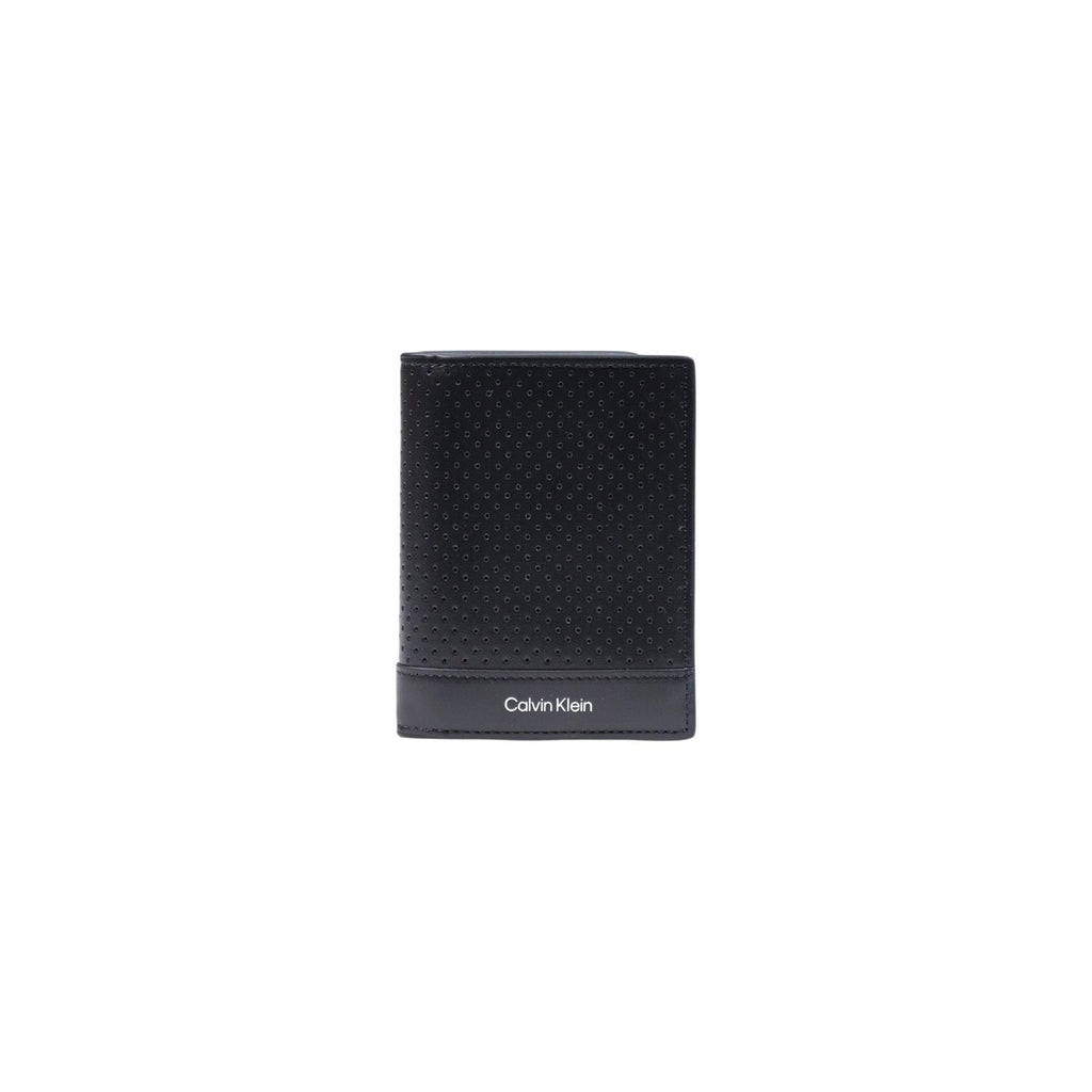 Calvin Klein — portemonnee zwart ref. PERFORATED N/S BILLFOLD W/ COIN voor heren