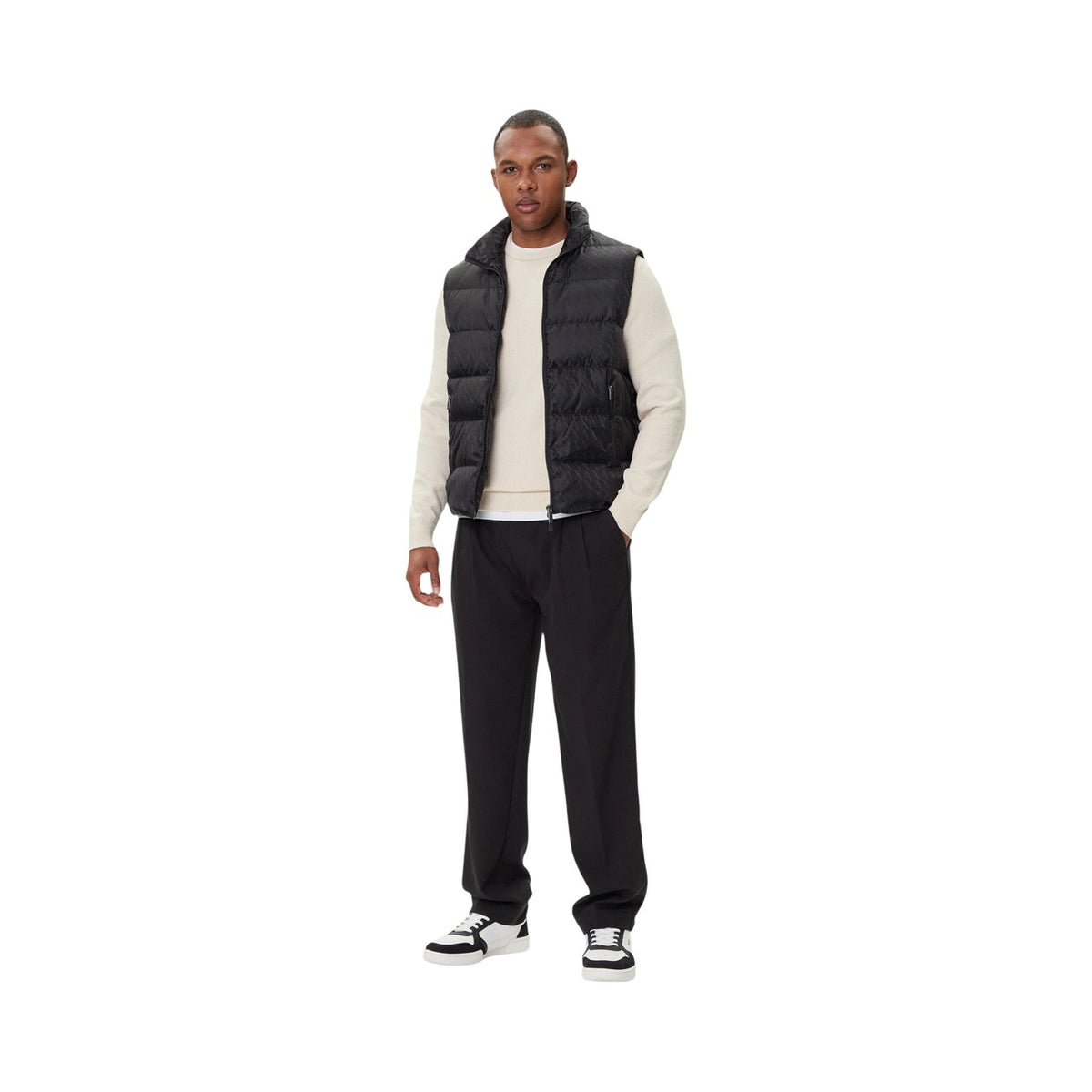 Armani Exchange — Gilet matelassé XM001581 noir homme — vue 3