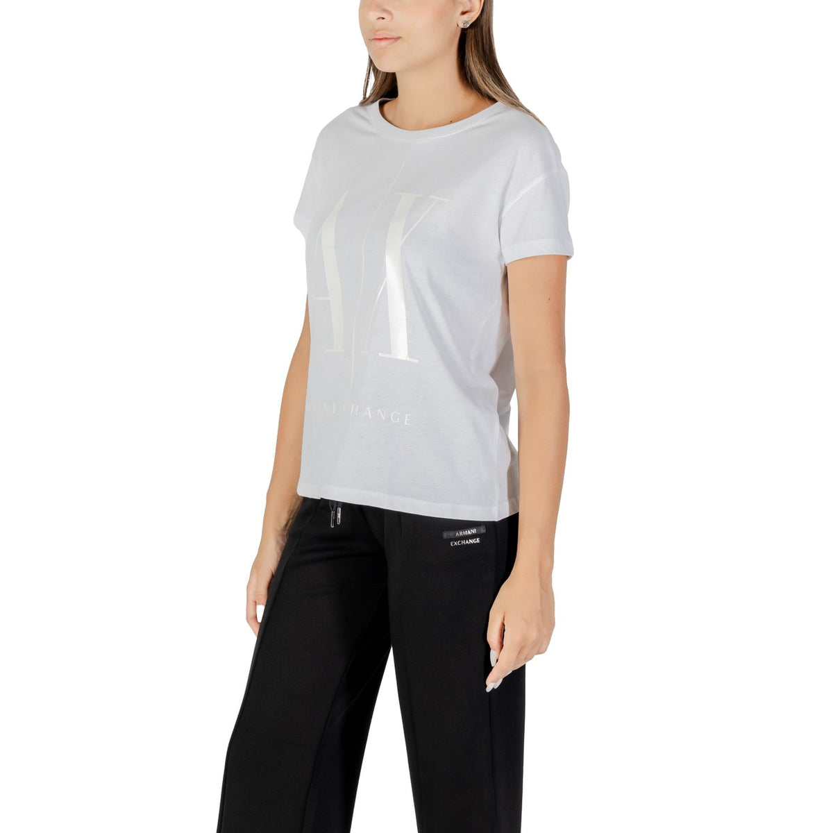 Armani Exchange — T-shirt 8NYTCX blanc femme — vue 4