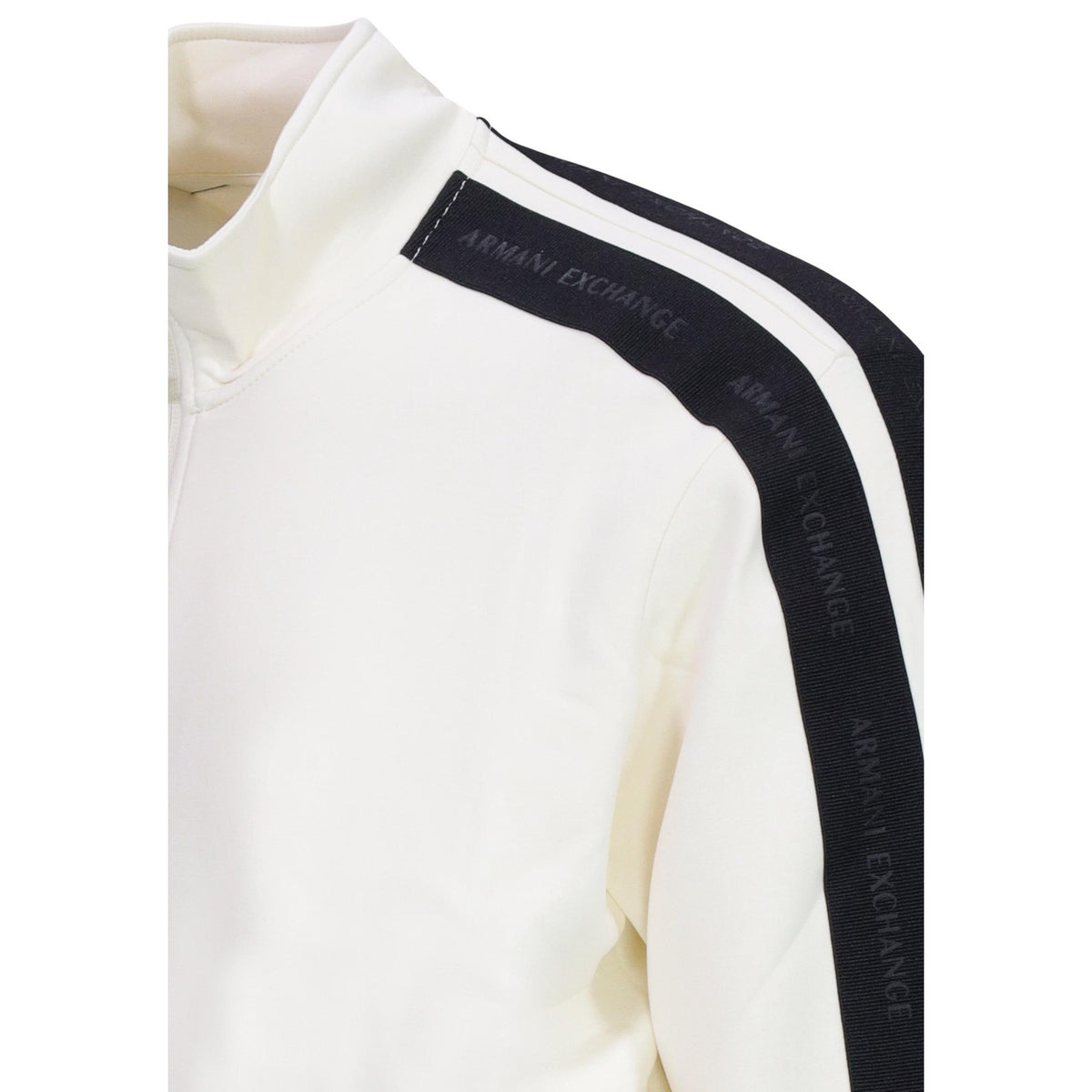 Armani Exchange — Sweat coton stretch blanc homme — vue 5