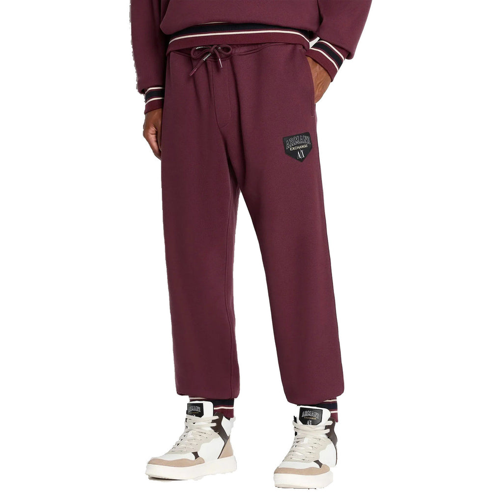 Armani Exchange — Pantalon en coton bordeaux homme — vue 2