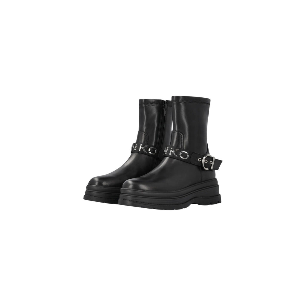 Pinko — Eva 01 laarzen van zwart leer voor dames — afbeelding 3