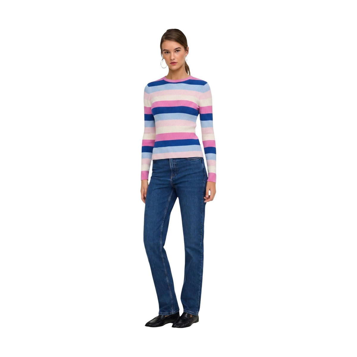 Only — ONLIBI women’s round-neck knitted sweater — view 4