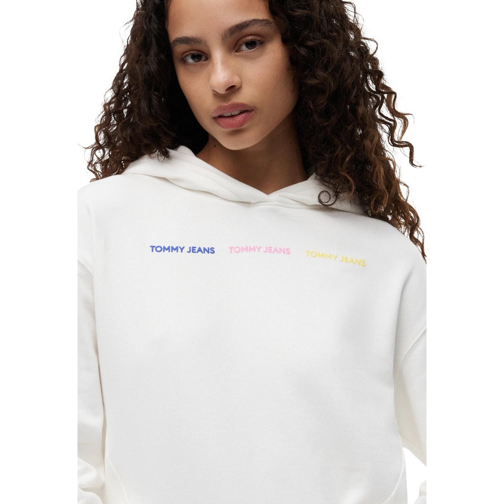 Tommy Jeans — Sweat à capuche blanc femme — vue 3