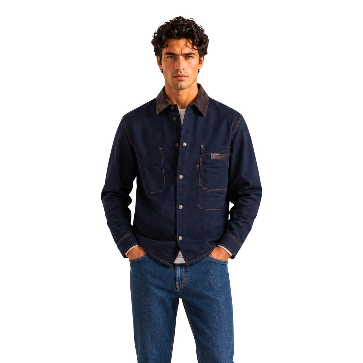 Armani Exchange — Men's blue cotton shirt