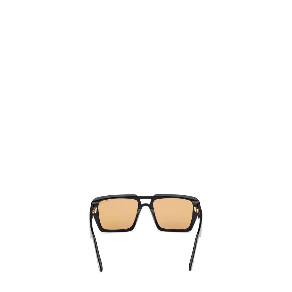 Tom Ford — Men's Brown Acetate Navigator Sunglasses — view 4