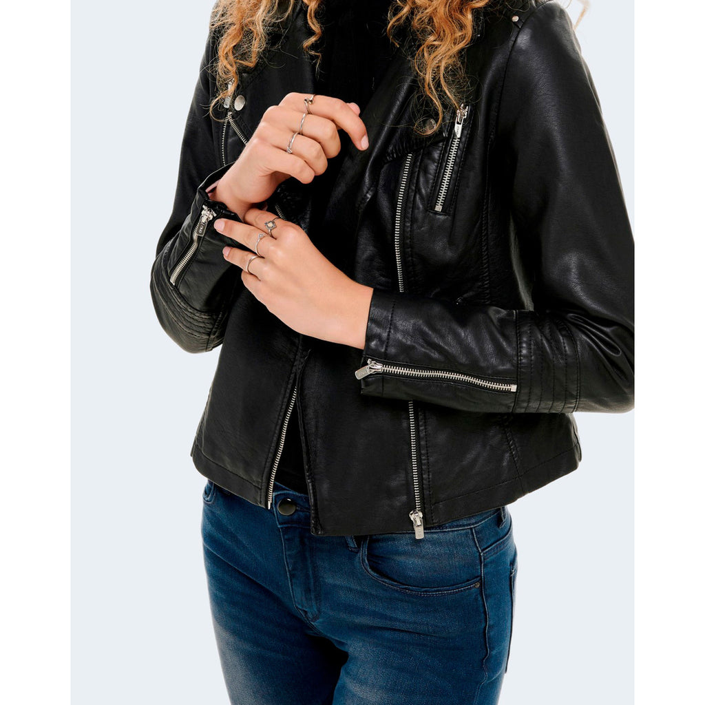 Only — Veste biker ONLGEMMA noire femme — vue 4