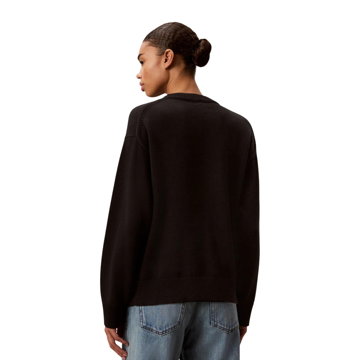 Calvin Klein Jeans — Women’s black printed sweater — view 3
