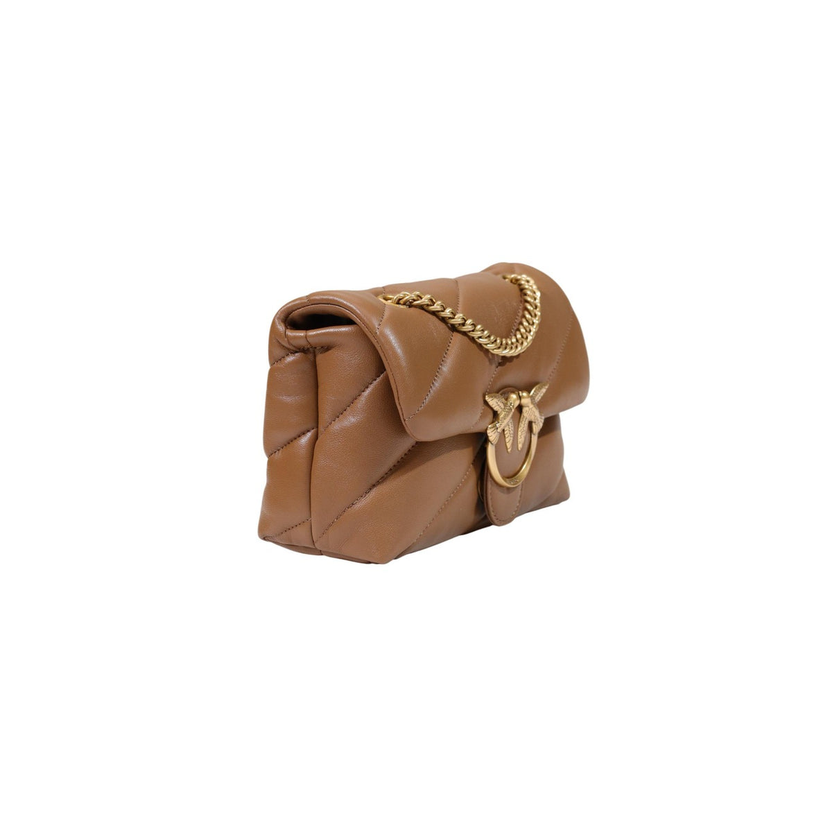 Pinko — Love Puff Mini CL Sheep Nappa tas bruin dames — afbeelding 4
