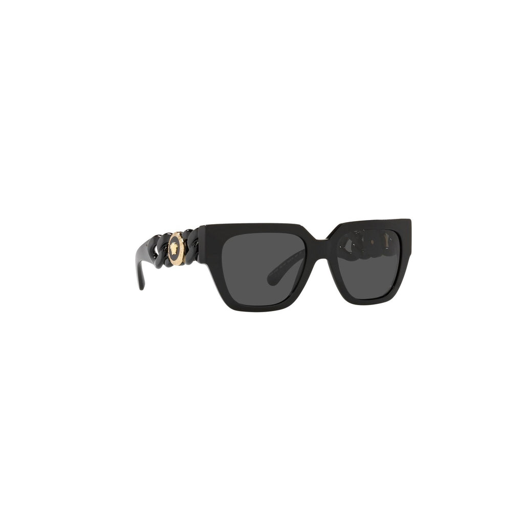 Versace — Women's 53mm black acetate square sunglasses — view 2