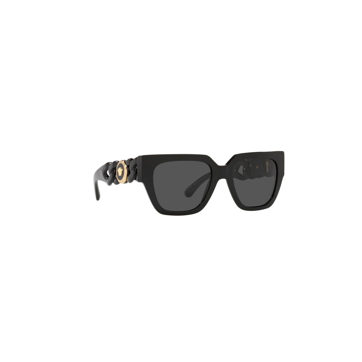 Versace — Lunettes de soleil carrées en acétate noir 53 mm femme — vue 2
