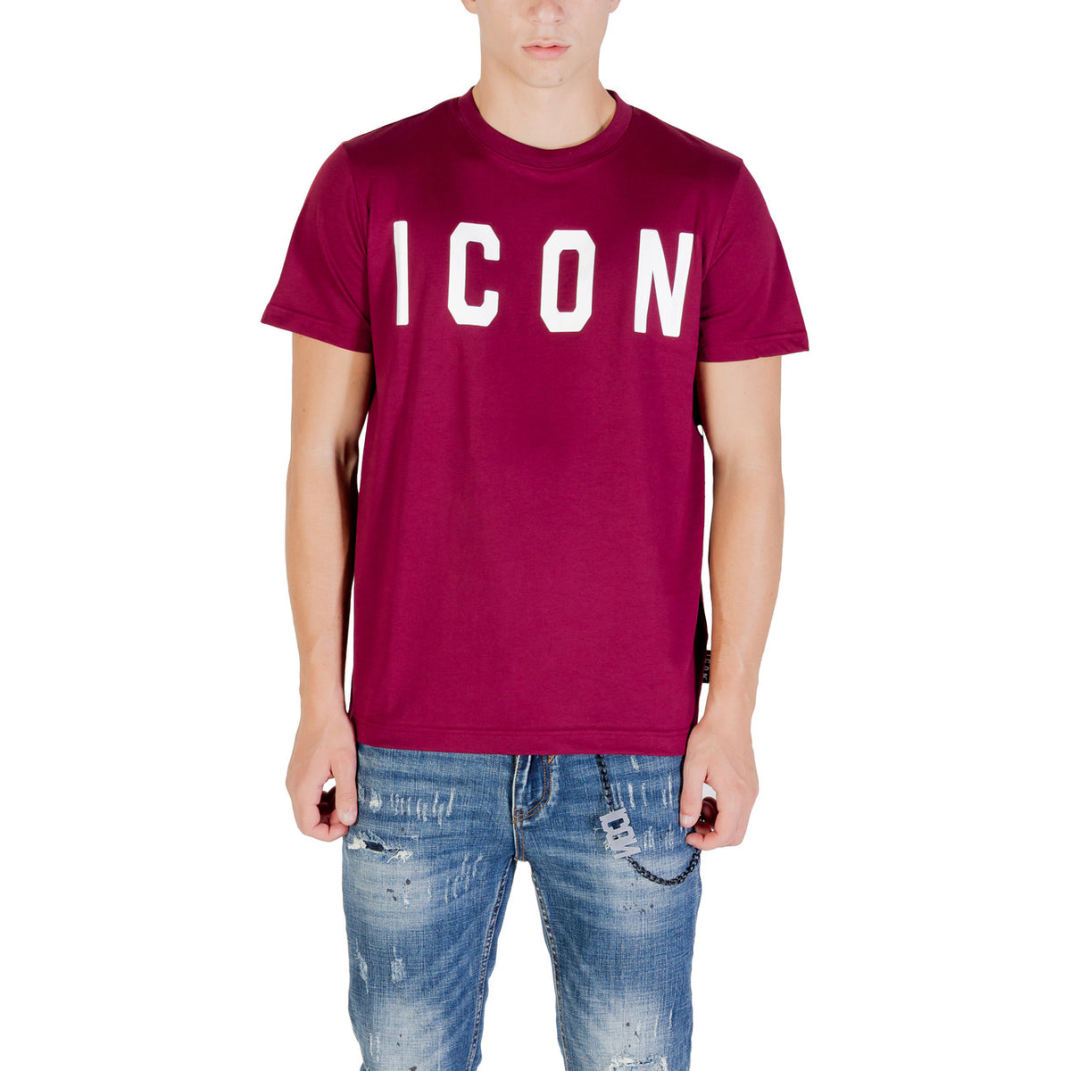 Icon — T-shirt ICUF2W6T001 bordeaux homme