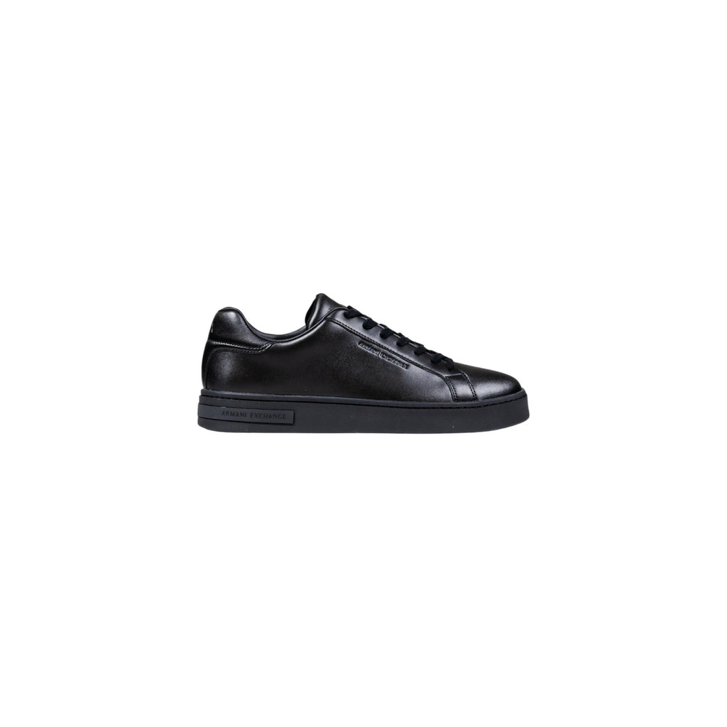Armani Exchange — Baskets en cuir noires homme