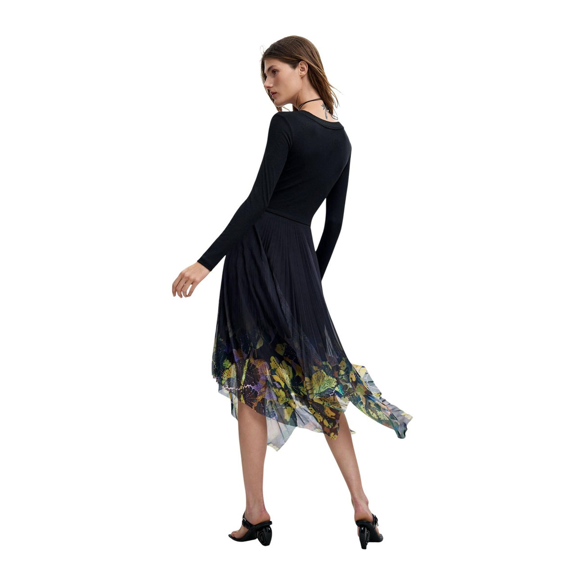 Desigual — Robe Alba Lacroix noir femme — vue 3