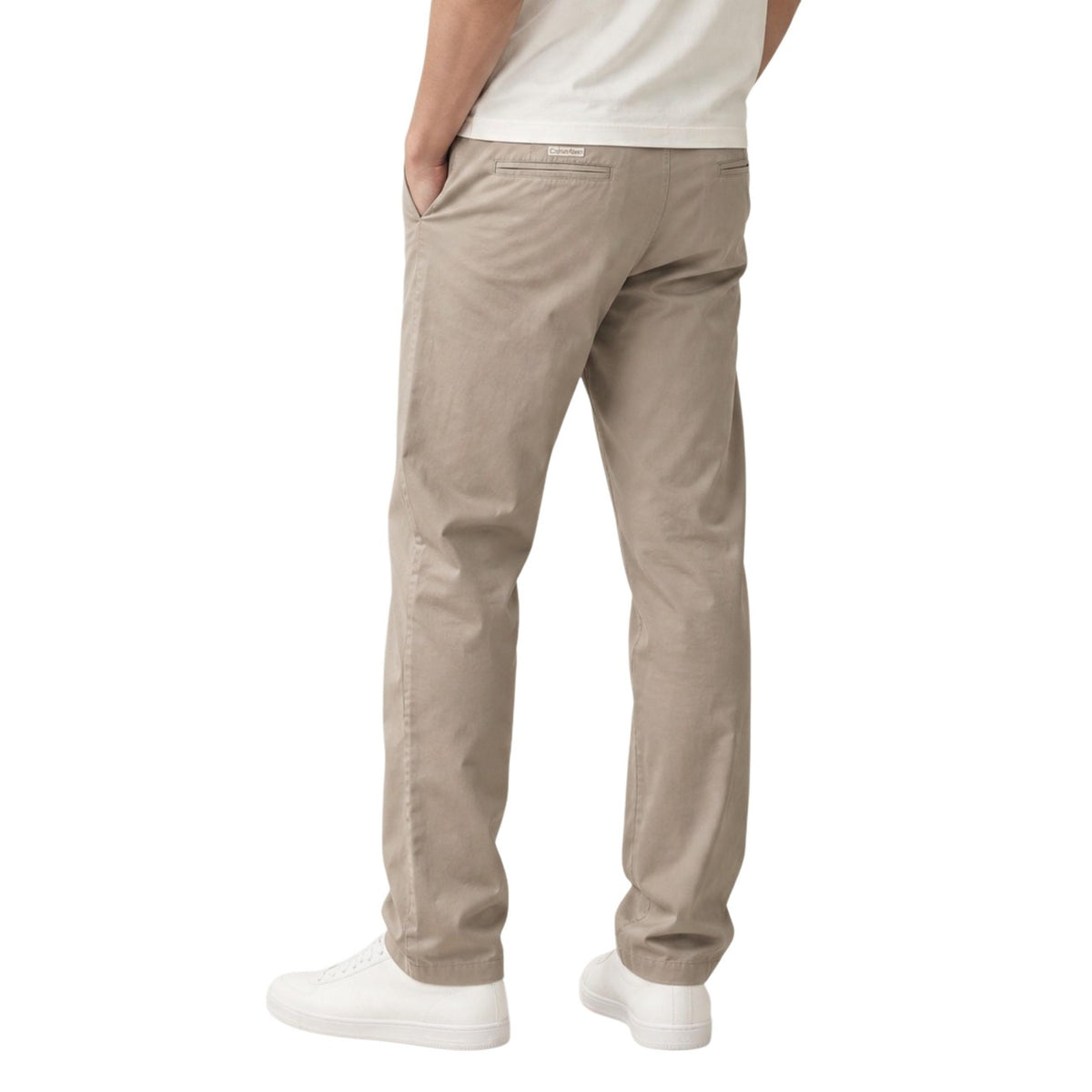 Calvin Klein Jeans — Pantalon beige stretch homme — vue 3