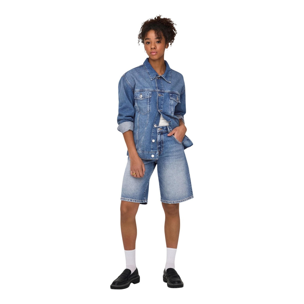 Only — Shorts Art.-Nr. 15340976 blau für Damen — Ansicht 3