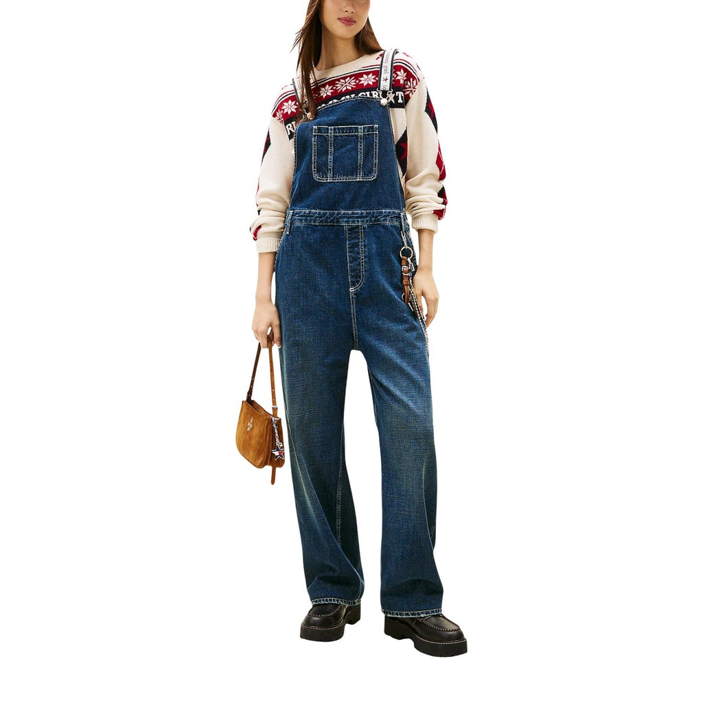 Tommy Jeans — Combinaison DN0DN00096 bleue femme — vue 2