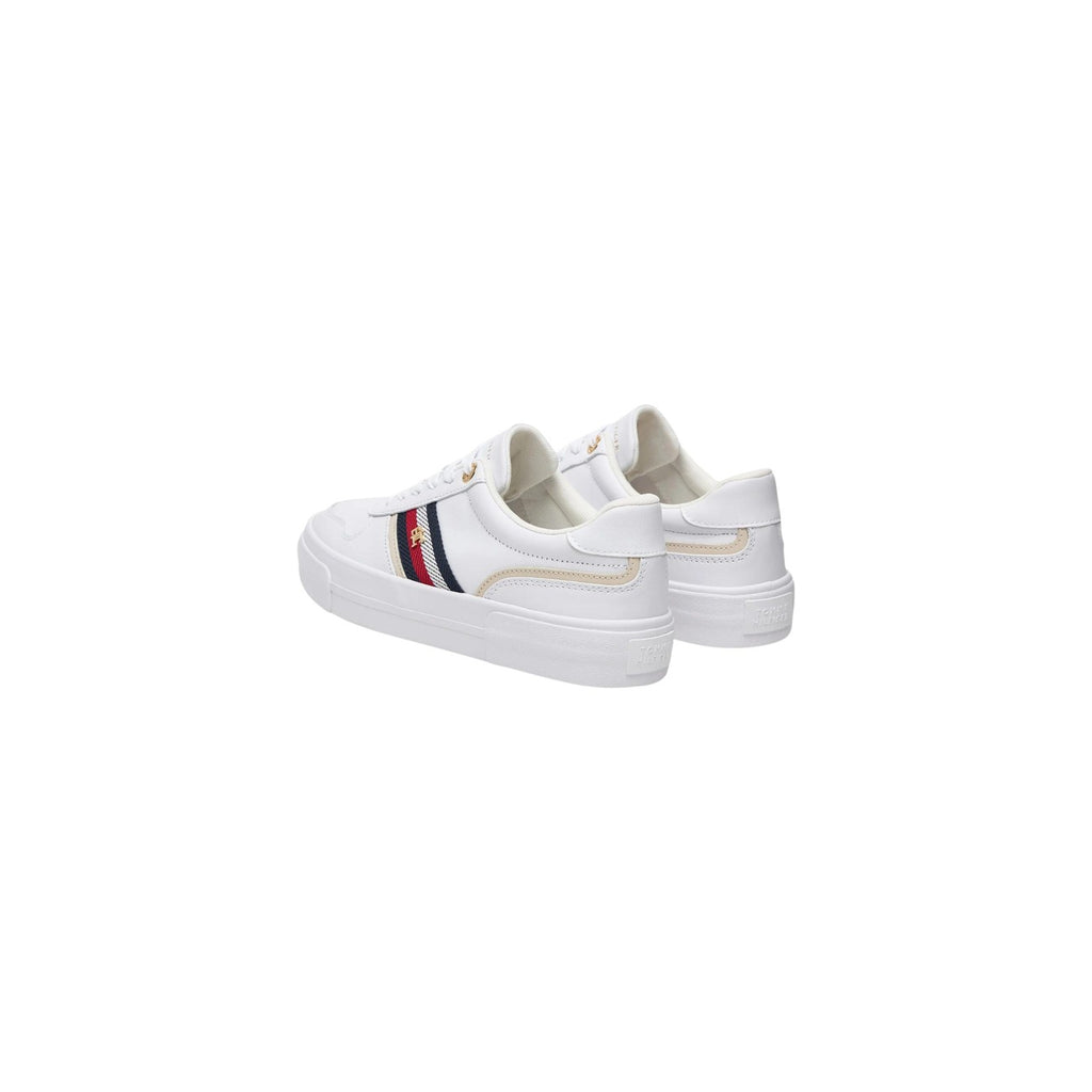 Tommy Hilfiger — Women’s white leather sneakers — view 3