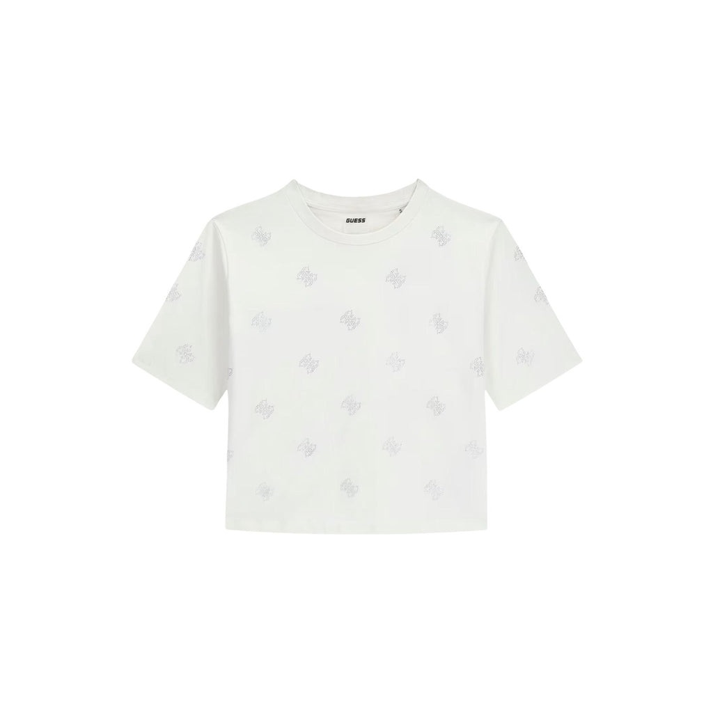 Guess — Silvy 4g T-shirt Women's T-shirt - white color — view 5