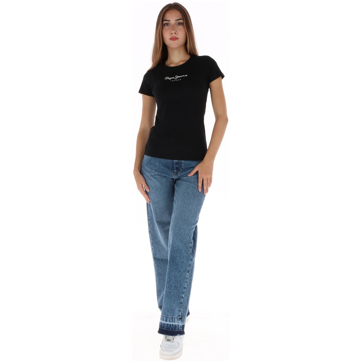 Pepe Jeans — New Virginia slim black women’s t-shirt — view 4