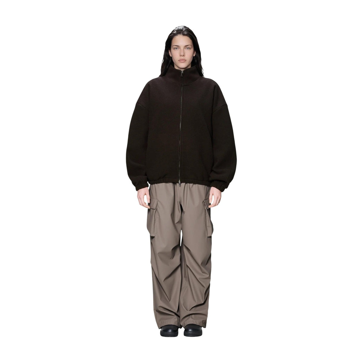 Rains — Fleece Zip Jacket marron femme — vue 2