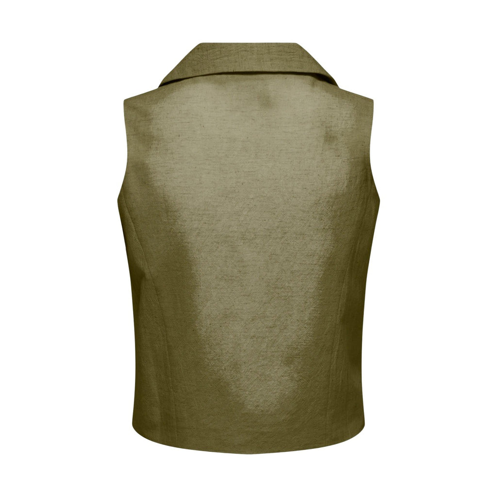 Jacqueline de Yong — V-hals vest 15366390 groen dames — afbeelding 4