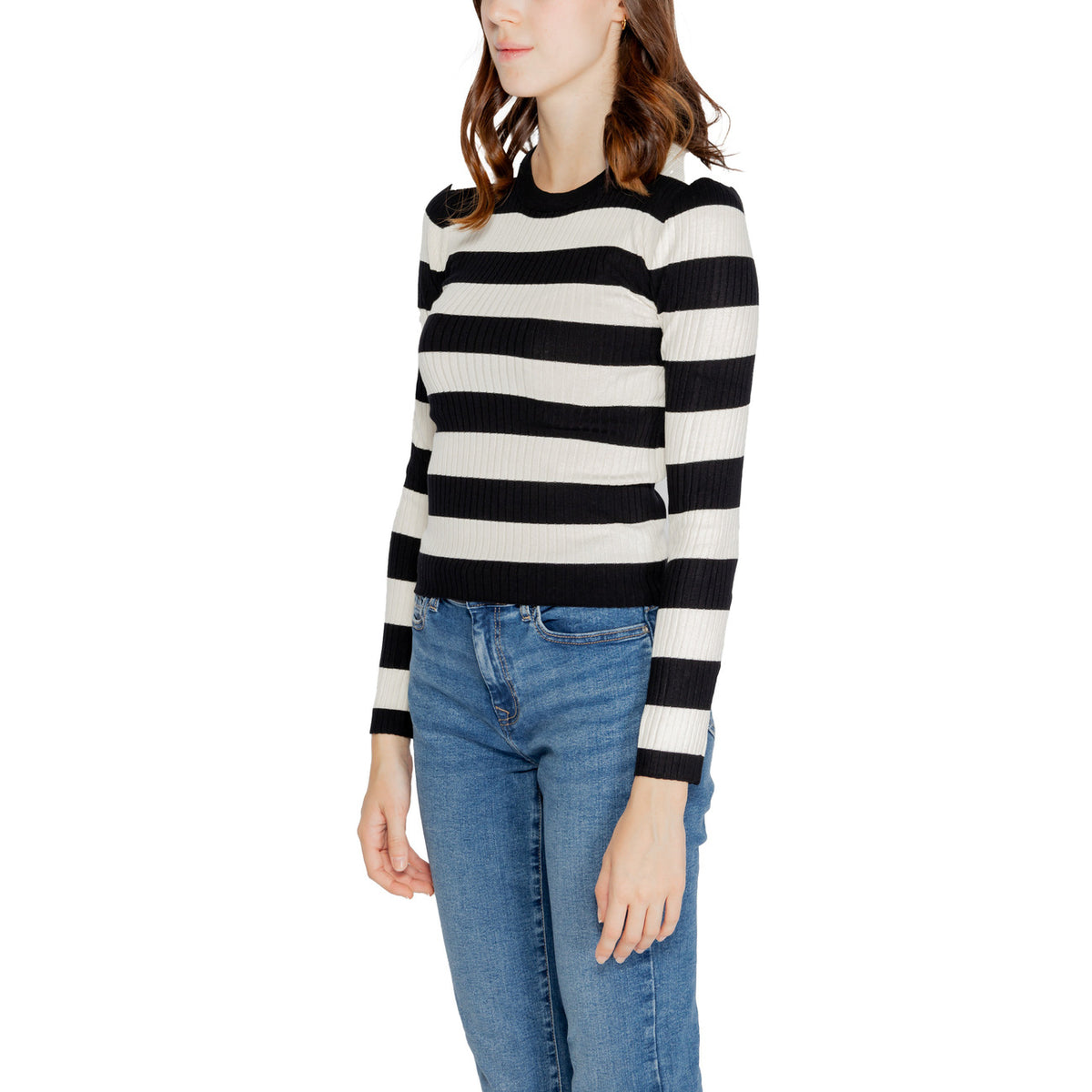 Jacqueline de Yong — Pull 15277223 col rond noir femme — vue 3