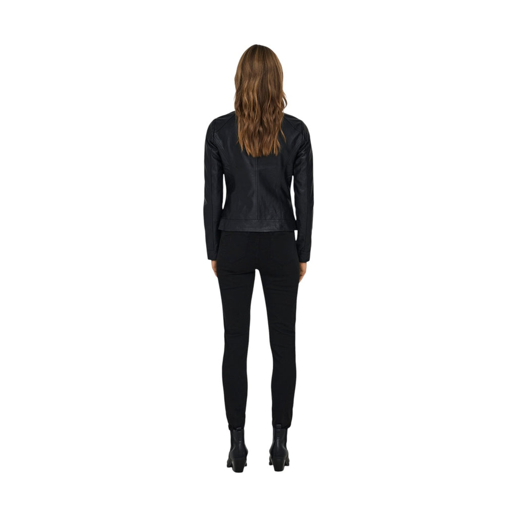 Only — Zwarte bikerjas ONLBANDIT voor dames — afbeelding 4