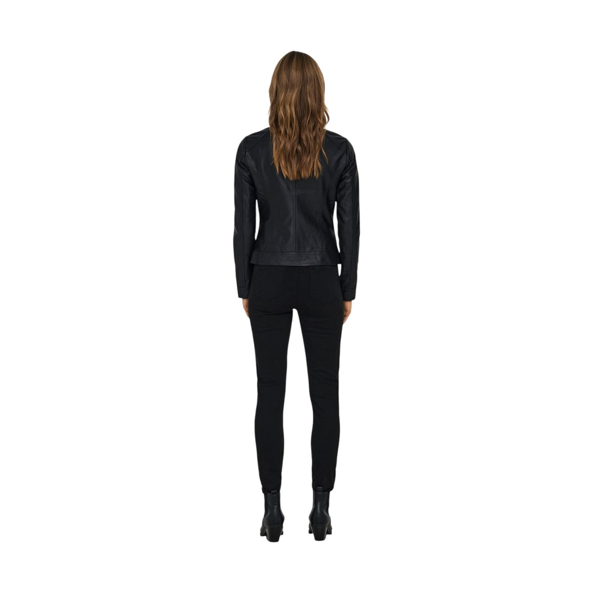 Only — Veste biker ONLBANDIT noire femme — vue 4