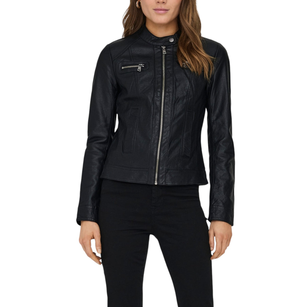 Only — Veste biker ONLBANDIT noire femme — vue 3