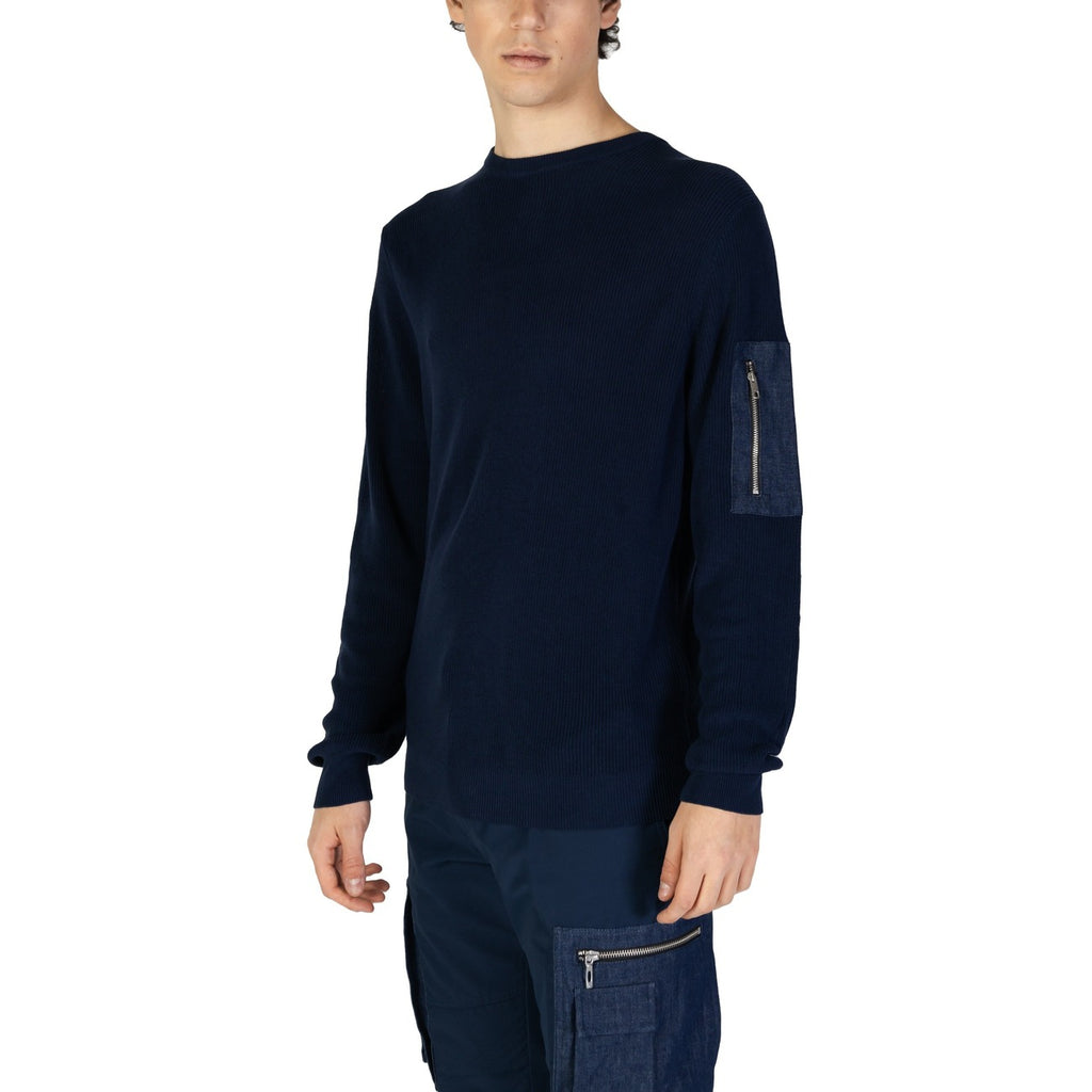 Antony Morato — Pull réf. MMSW01493-YA200076 bleu homme — vue 3