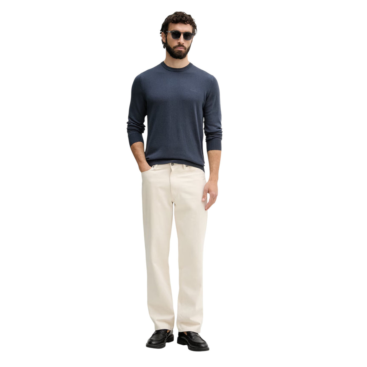 Guess — Pullover Marcos Logo Em für Herren - Farbe blau — Ansicht 2